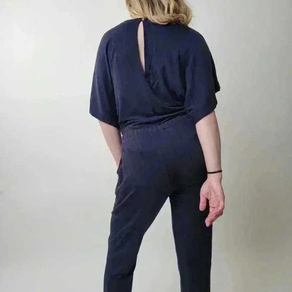 NWOT J. Crew Navy Blue V-neck Jumpsuit - 4 - Picture 2 of 8